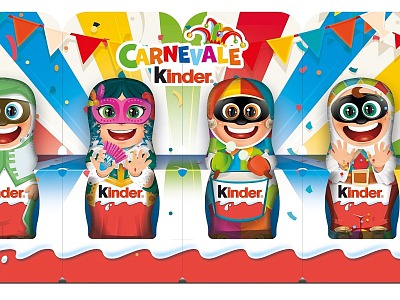 Kinder per il Carnevale lancia le Figure Cave e partecipa al Carnevale di Viareggio