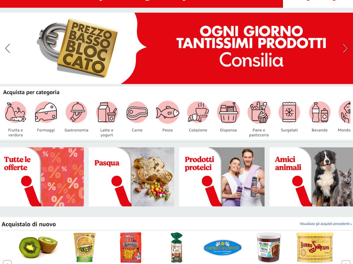 Amazon: per i clienti di Brescia arriva la spesa a casa di Italmark Amazon: per i clienti di Brescia arriva la spesa a casa di Italmark