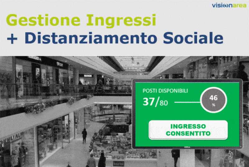 Visionarea lancia il contapersone per la gestione ingressi + distanziamento sociale Visionarea lancia il contapersone per la gestione ingressi + distanziamento sociale