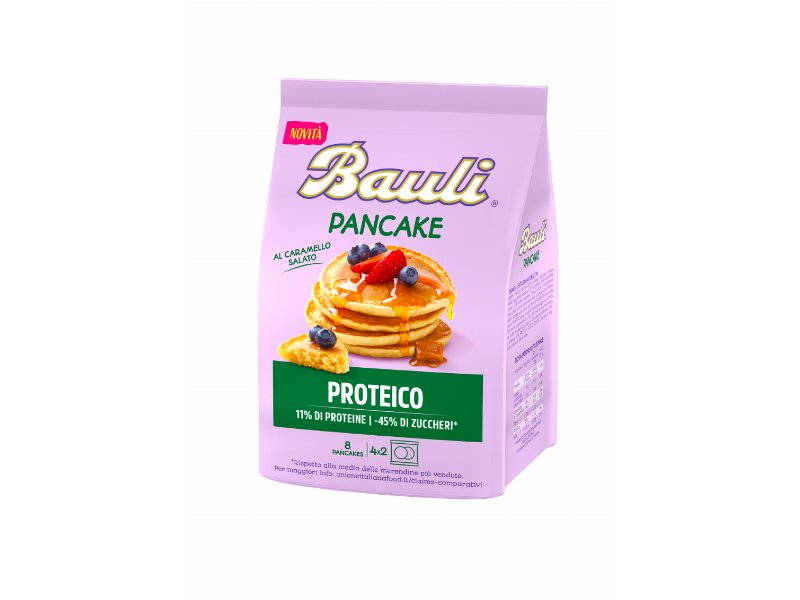 Bauli: arriva il Pancake proteico al caramello salato Bauli: arriva il Pancake proteico al caramello salato