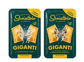 Raviolificio Scoiattolo rinnova il pack dei Giganti per rafforzare la riconoscibilità a scaffale Raviolificio Scoiattolo rinnova il pack dei Giganti per rafforzare la riconoscibilità a scaffale