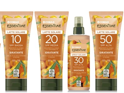 Conad rinnova la linea private label di solari Essentiae