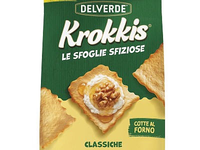 Delverde con Krokkis innova il segmento delle sfoglie e amplia l’offerta nello snacking salato