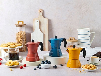 Moneta porta il colore nel segmento caffettiere con la nuova linea Moka 151 Moneta porta il colore nel segmento caffettiere con la nuova linea Moka 151