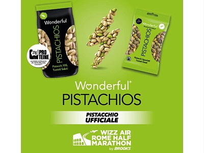 Wonderful Pistachios sponsor ufficiale della Wizz Air Rome Half Marathon by Brooks 2026 Wonderful Pistachios sponsor ufficiale della Wizz Air Rome Half Marathon by Brooks 2026